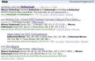 Suchmaschinenoptimierung "Werner Rothschopf"