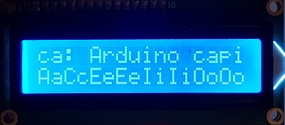 LCD with Catalan special characters