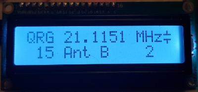 CAT: ci-v Frequenz am LCD display für den intelligenten Antennen Selektor