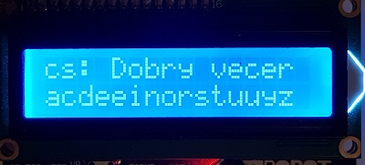 LCD with Czech characters