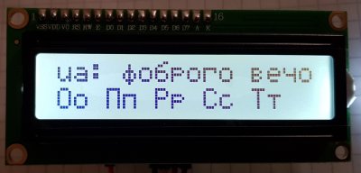 Liquid Crystal Display Cyrillic Ukrainian