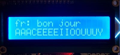 LCD with French special characters