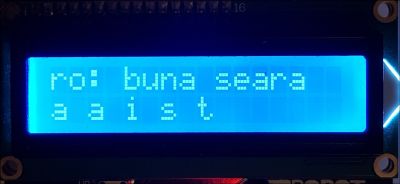 LCD with Romanian special characters
