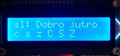 LCD with Slovene special characters