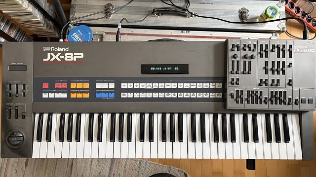 Roland JX-8P with PG800 Programmer